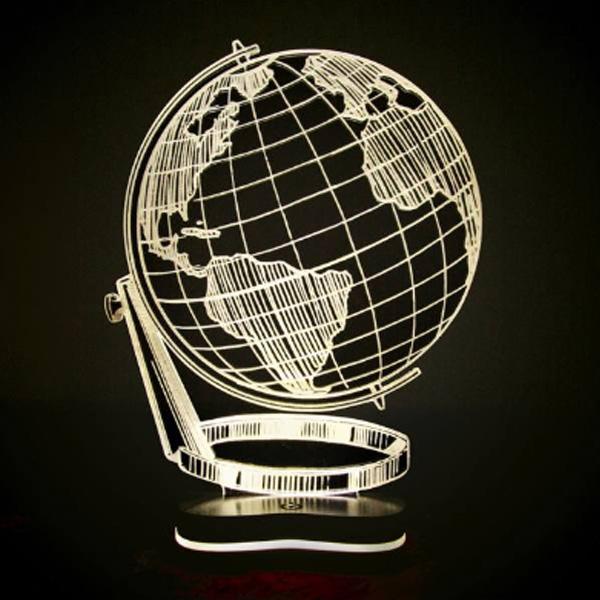 3D Earth design bedside lamp