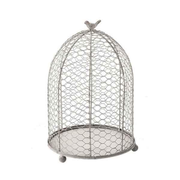 Cage design metal vase stand