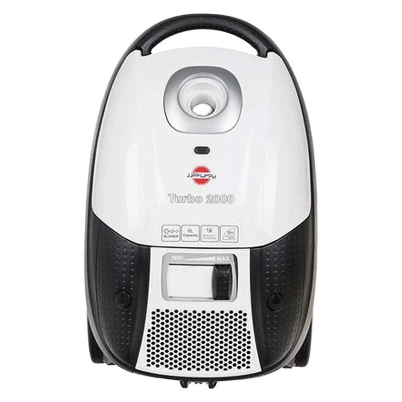 جاروبرقی کیسه‌دار مدل Turbo 2000 رنگ مشکی کروم