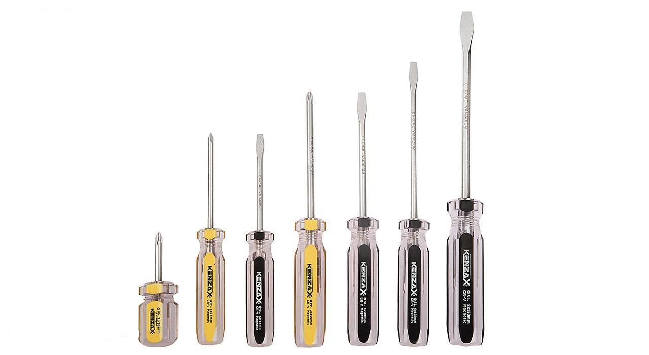 Set of 7 numerical screwdrivers