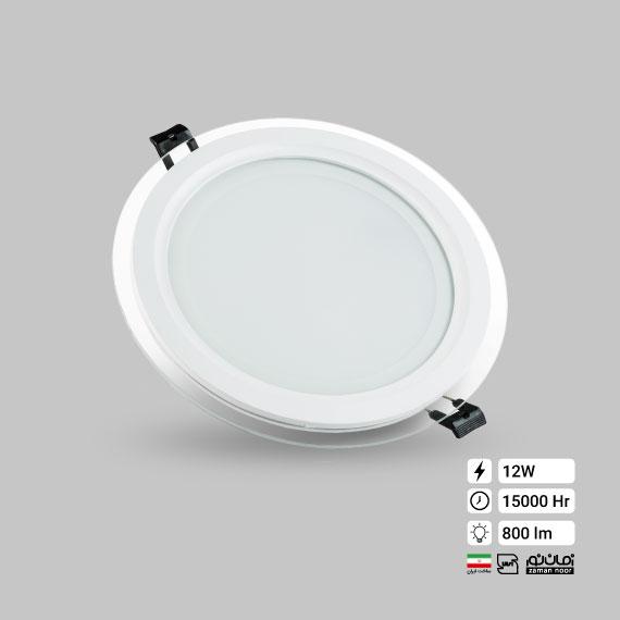 12 watt round glass panel