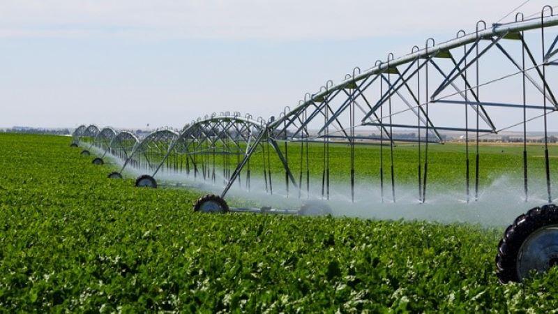 Classic rainy irrigation system on surface