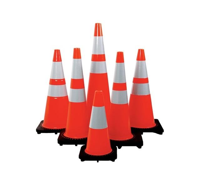 Rubber safety cones