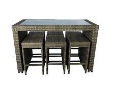 Bamboo wicker bar set