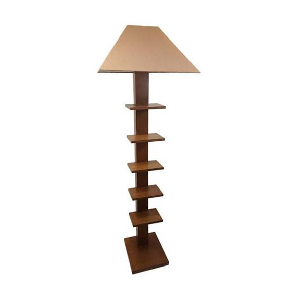 Wooden standing lampshade