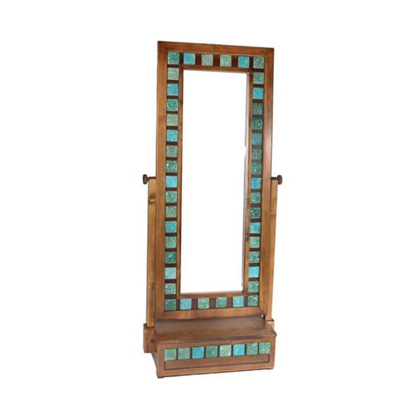 Firuze Wooden Stand Mirror