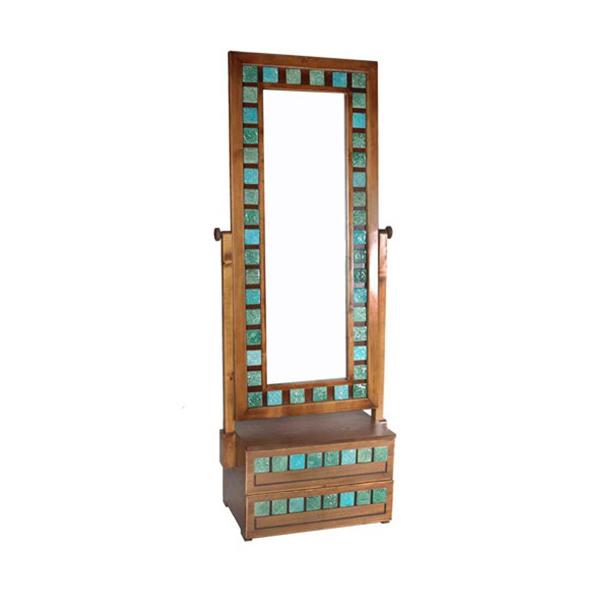 Firuze Wooden Stand Mirror