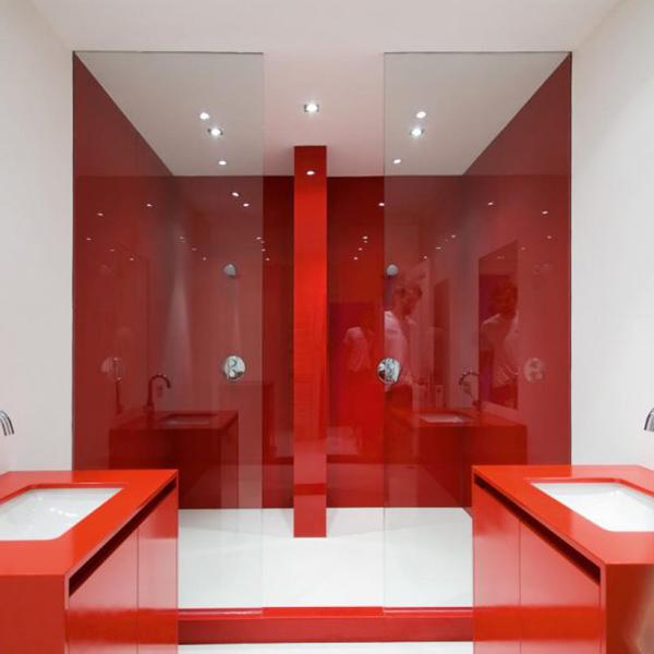 Lacobel colored glass