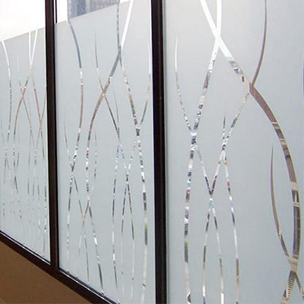 Sandblasted glass