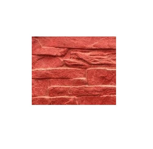 Red concrete wall coverings