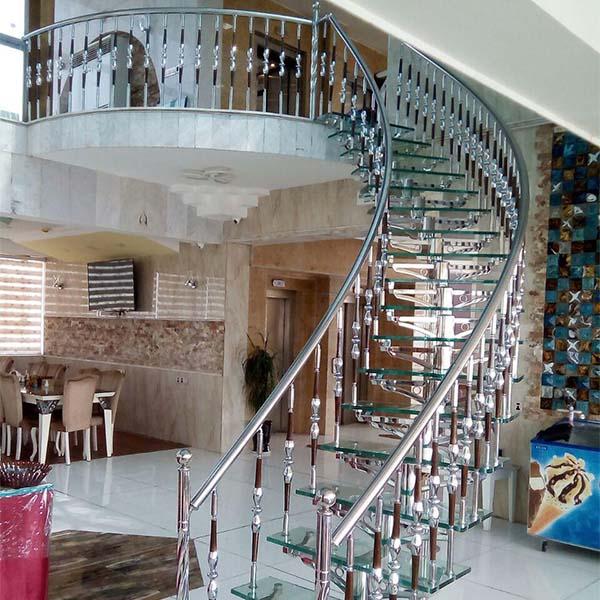 Steel & glass prefabricated stairs