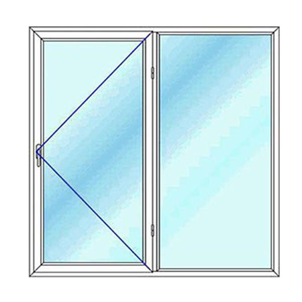 Upvc single-mode double-sided window