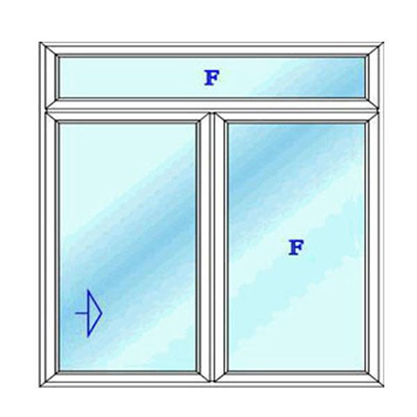 Upvc sliding window with Inscription