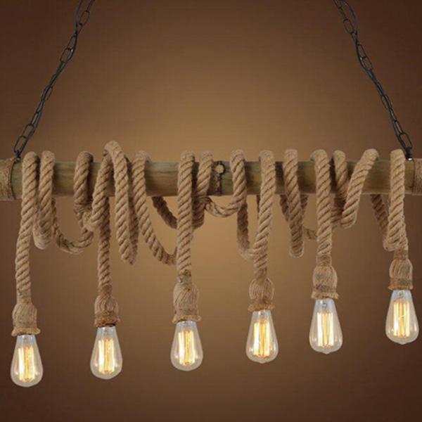 Bamboo hemp chandelier