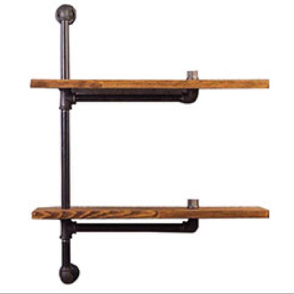 Double storey wall shelf