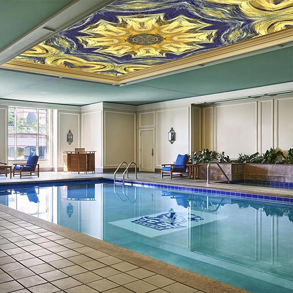 Pool patterned stretch ceiling