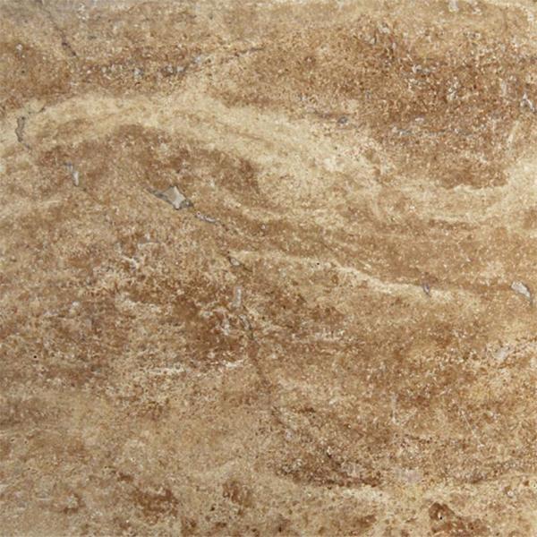 Chocolate-colored Travertine Kashan