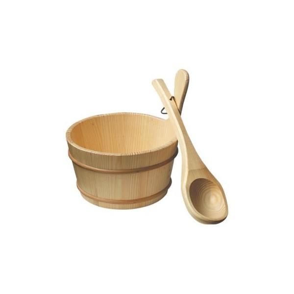 Dry Sauna bucket and ladle