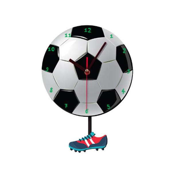 Soccer ball wall clock