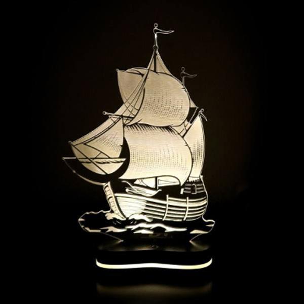 3D Ship design bedside lamp