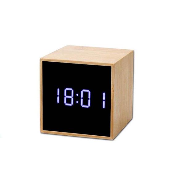 Wooden desktop clock