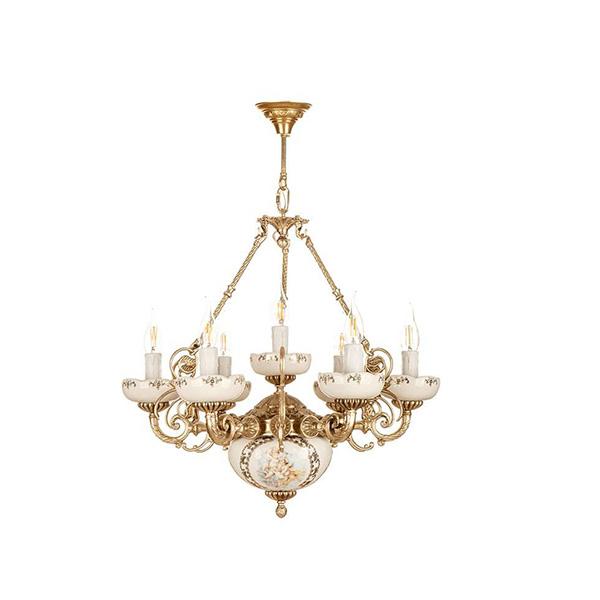 Seven-arms Brass chandelier