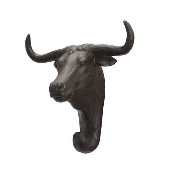 The head of a cow statue