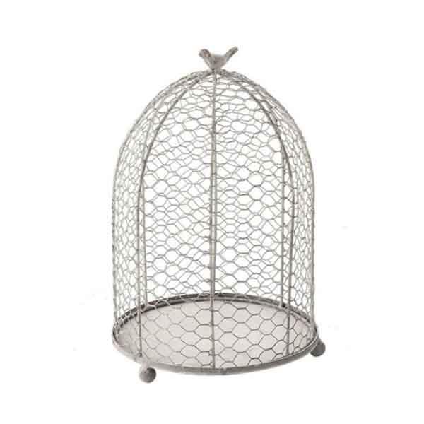 Cage design metal vase stand