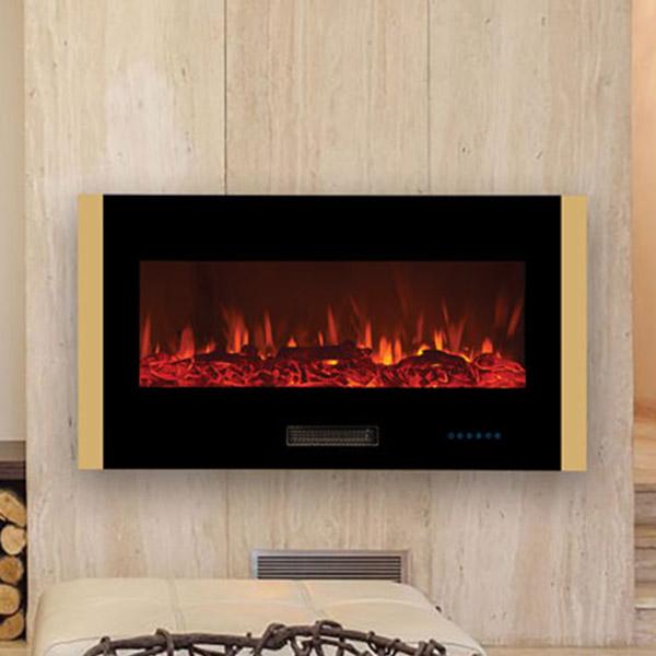 Frame strip electric fireplace