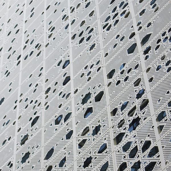 Punch metal facade