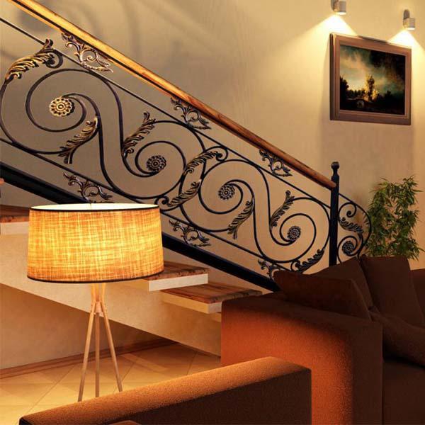 Wrought iron railing floral belt model