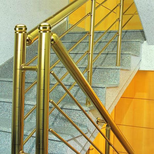 Golden steel railings