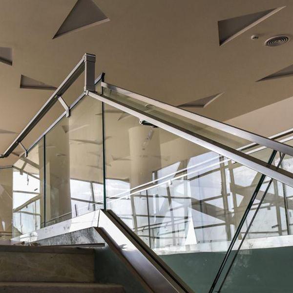 Glass railings with profiles