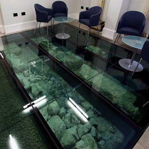 Glass flooring