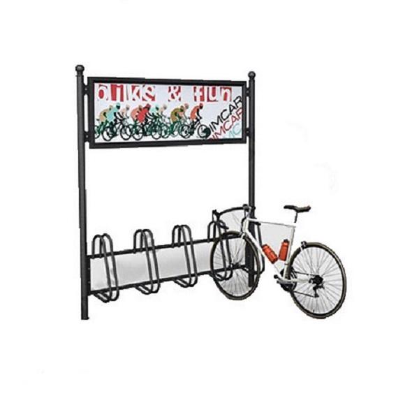 Bicycle parking with panel