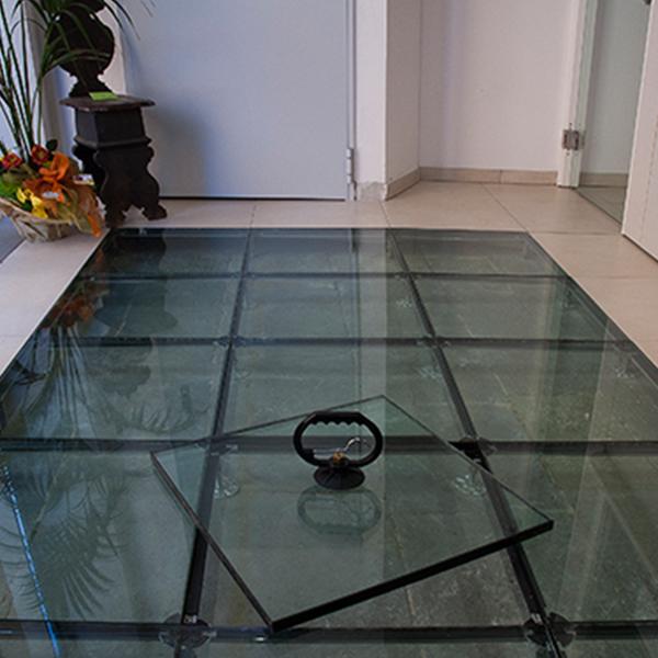 Glass flooring