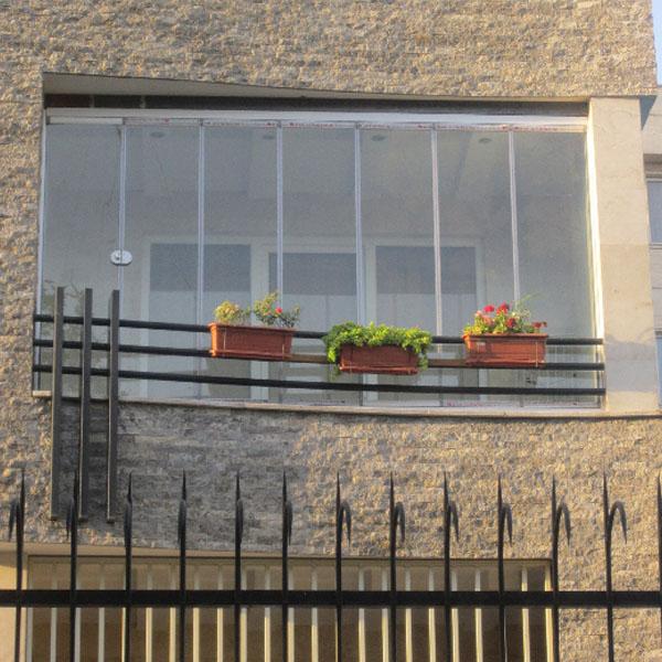 Railway balcony glass