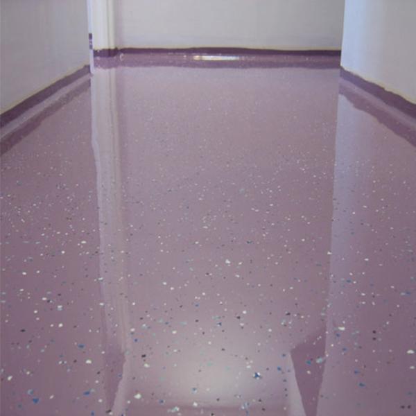 Colored resin flooring