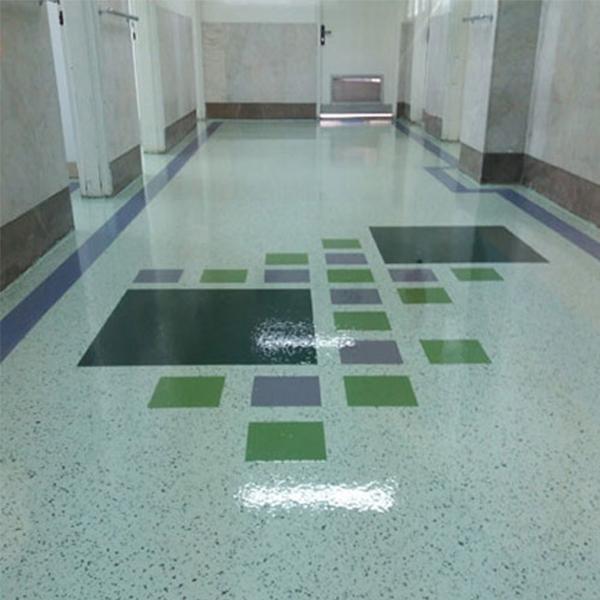 Patterned resin flooring