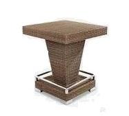 Square bar table full of wicker texture