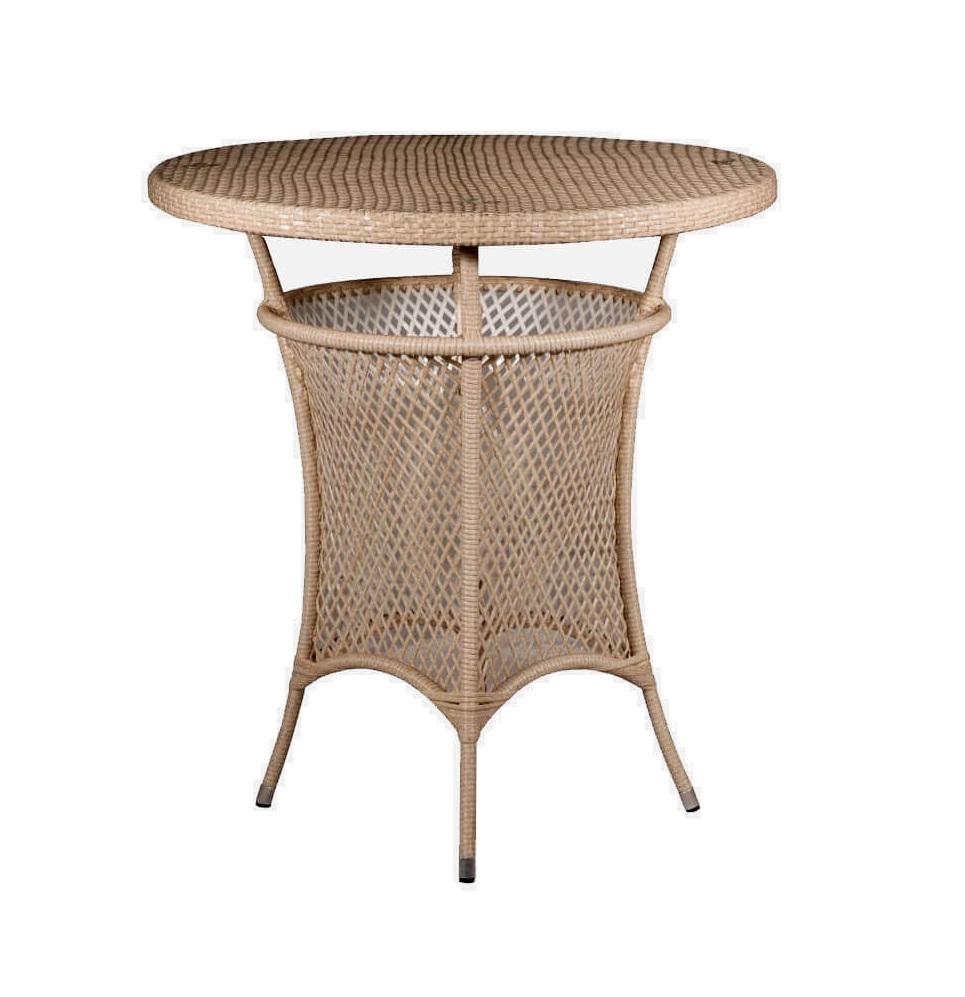 Outdoor wicker bar table