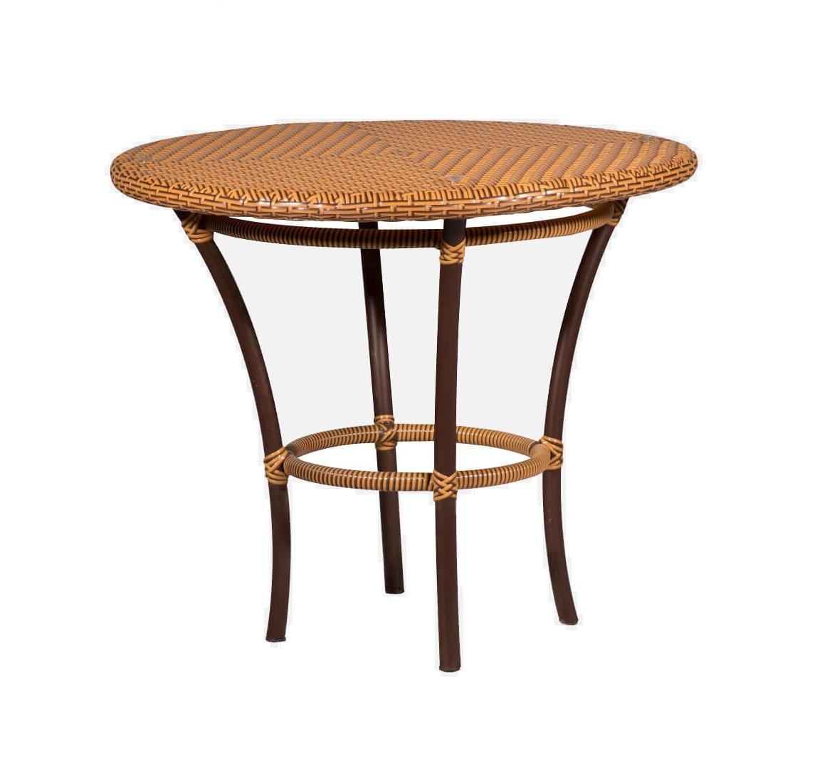 Round wicker tea table sample model