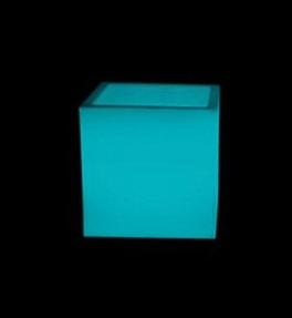 Cube model luminous vase