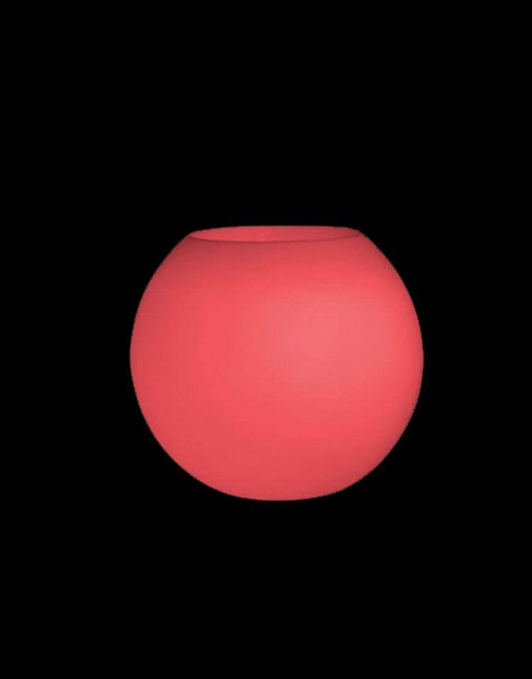 Spherical model luminous vase