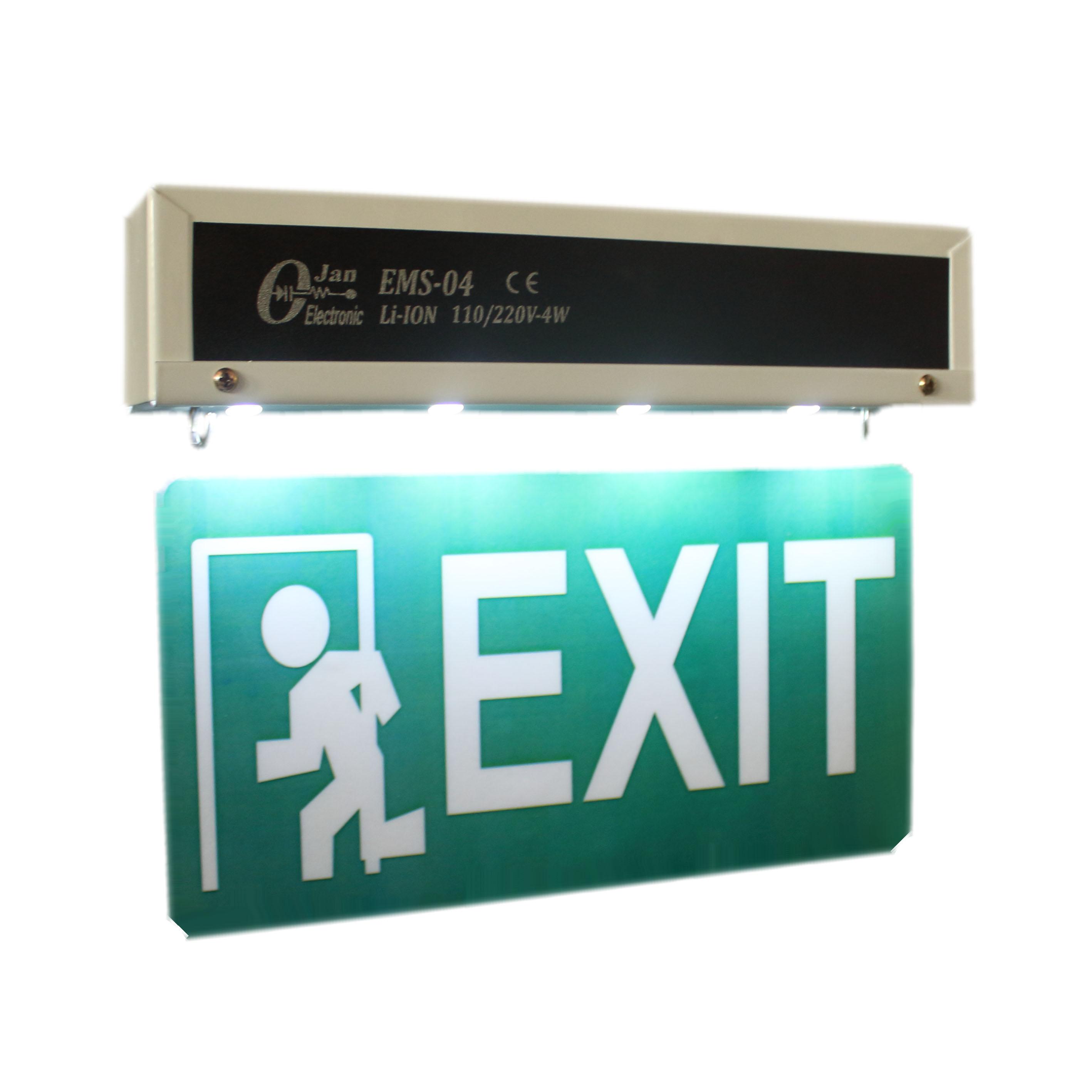 An emergency exit light
