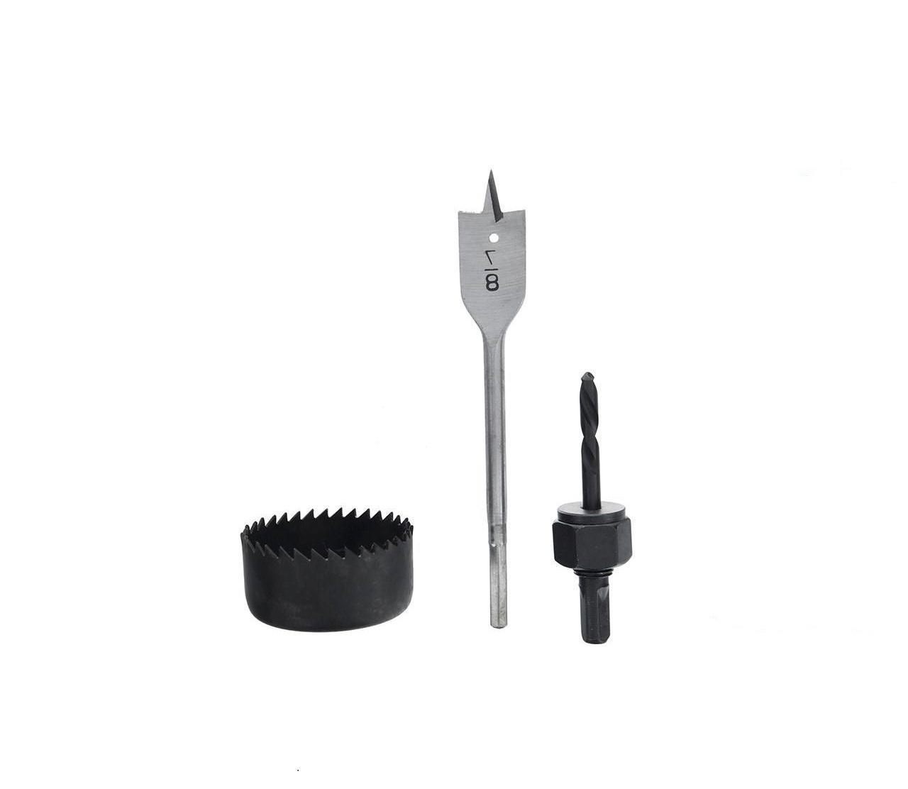 Set of 2 drill bits and circular saw